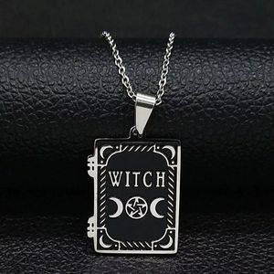 Witchcraft Book of Spells Pendant Necklace